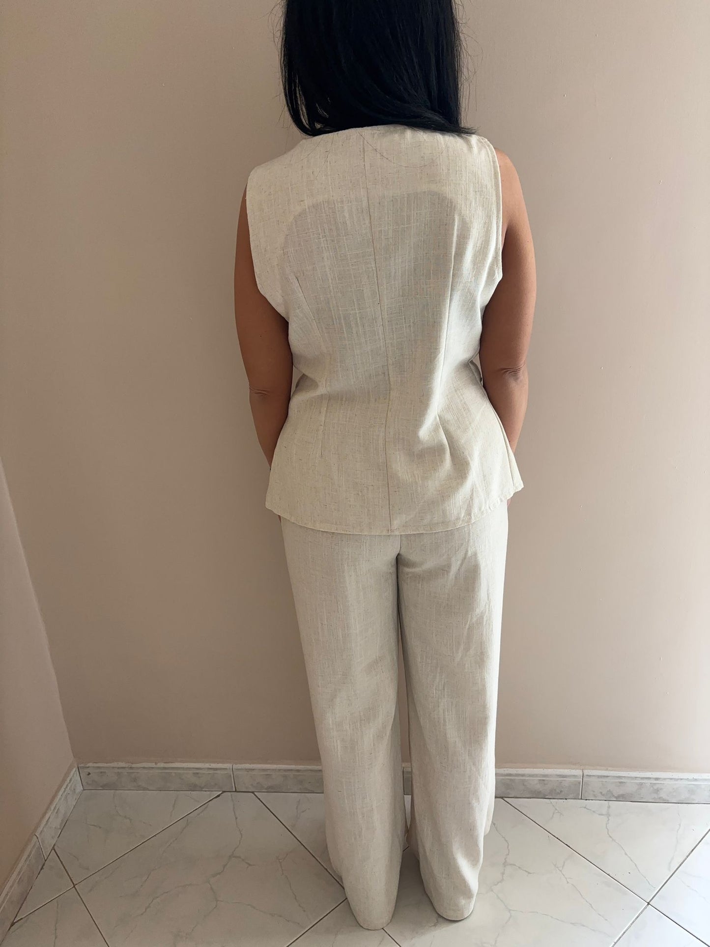 Tailleur Gilet in Lino