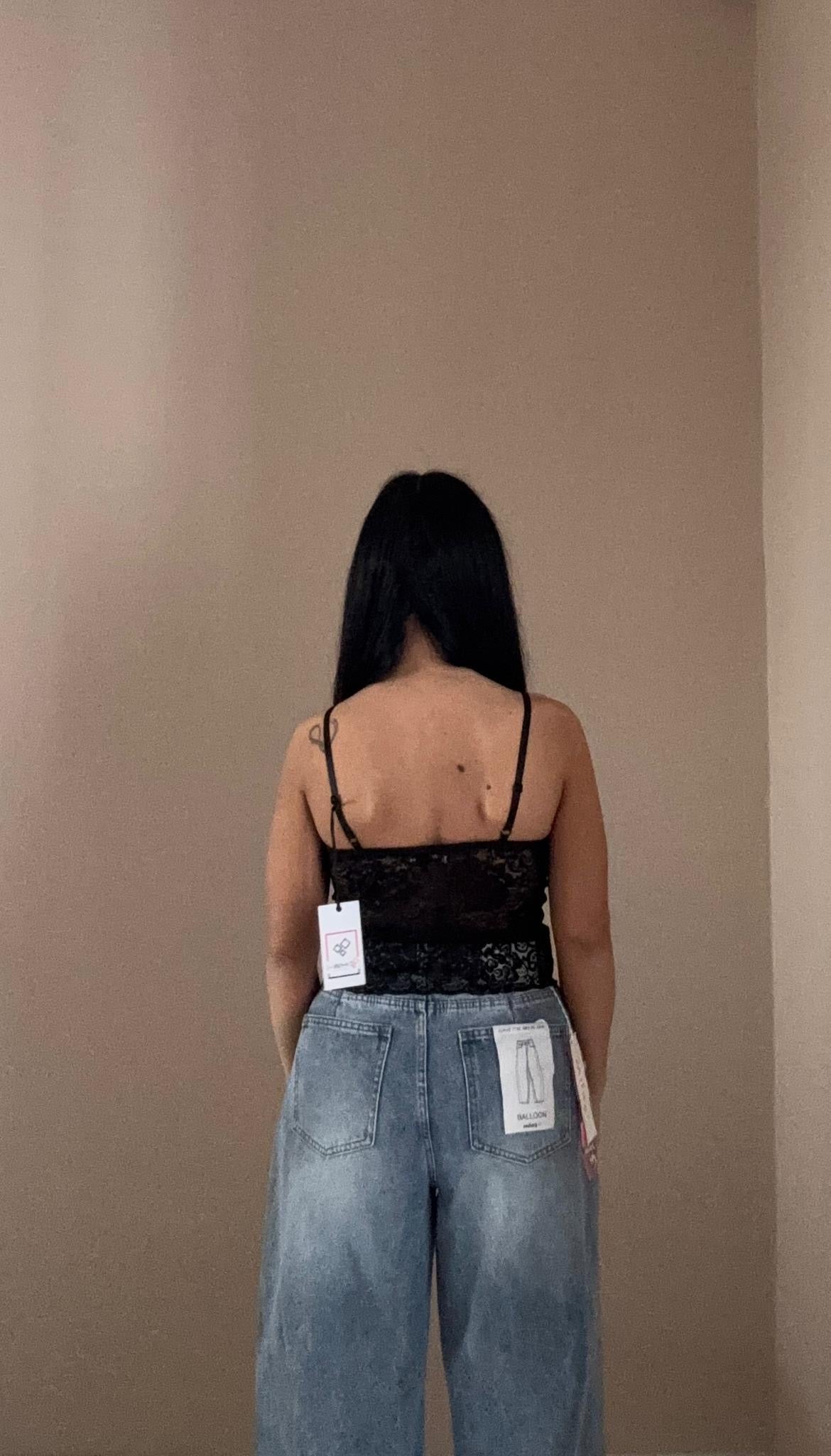 Top bustier in pizzo