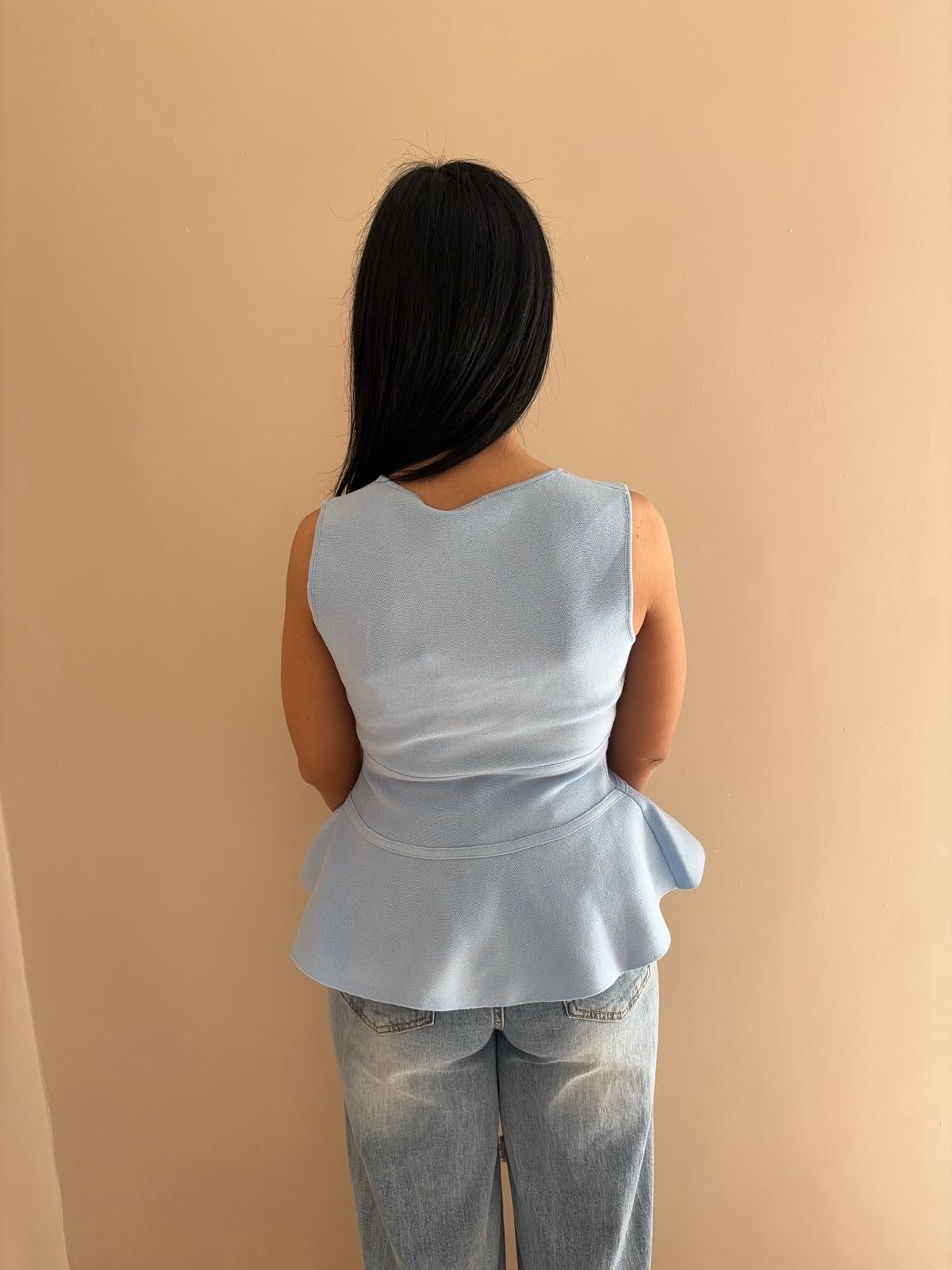 Top Peplum con Fiocchi